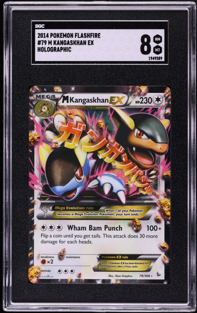 2014 Pokemon XY Flashfire Holo M Kangaskhan Ex #79 SGC 8 NM-MT
