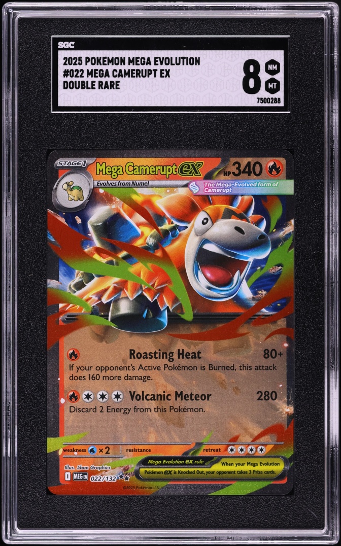 2025 Pokemon Mega Evolution Mega Camerupt Ex #022 SGC 8 NM-MT
