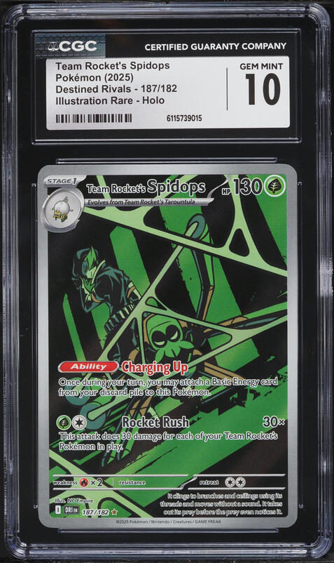 2025 Pokemon SV Destined Rivals Full Art Team Rocket's Spidops