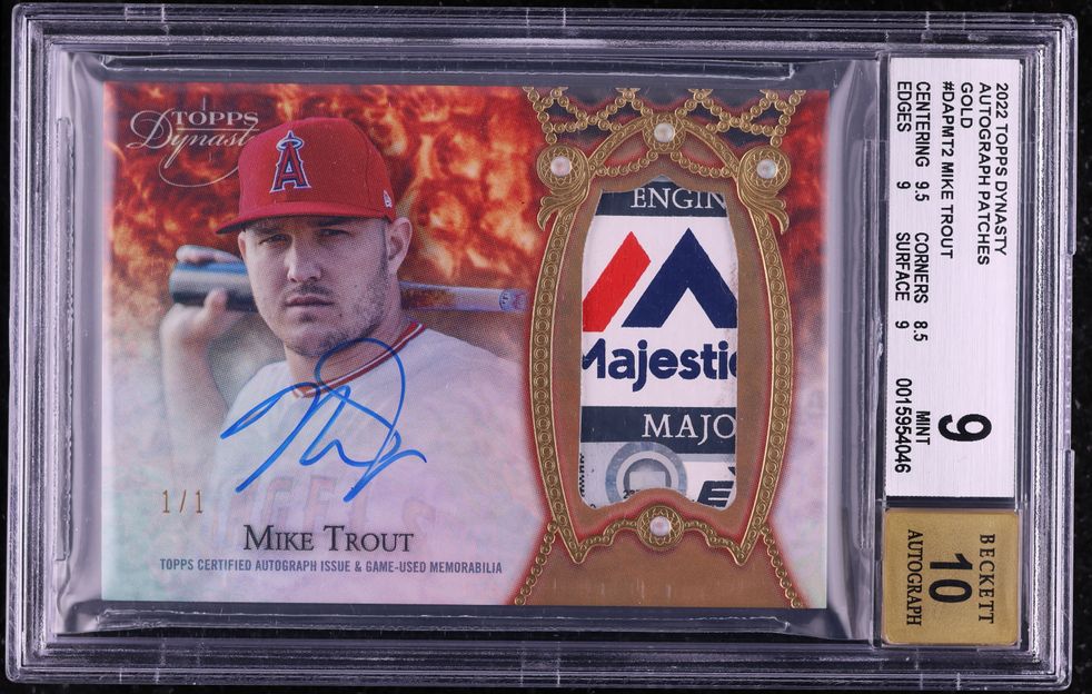 2019 Topps Fire Gold Minted Mike Trout #19 PSA 10 GEM MINT