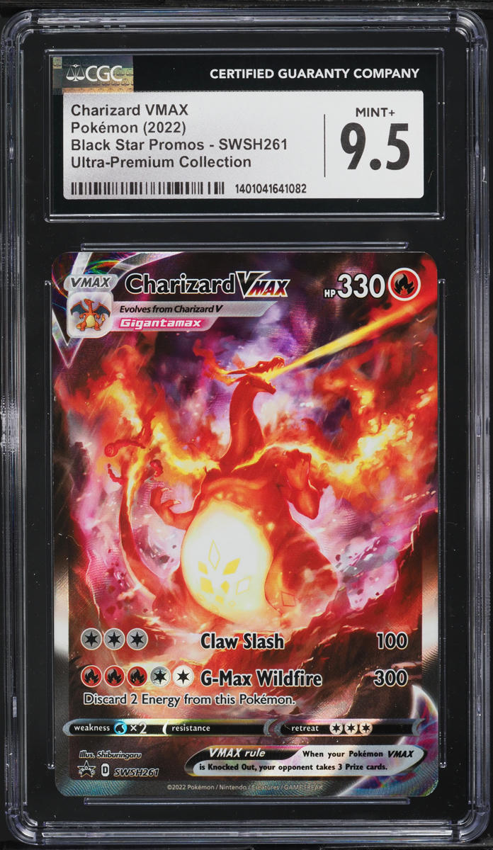 2022 Pokemon SWSH Black Star Promo Ultra Premium Charizard VMAX #SWSH261 CGC 9.5