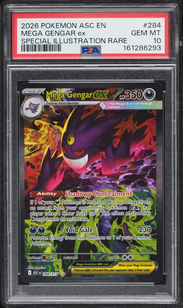 2026 Pokemon Mega Evolution Ascended Heroes SIR Mega Gengar EX #284 PSA 10 GEM MINT