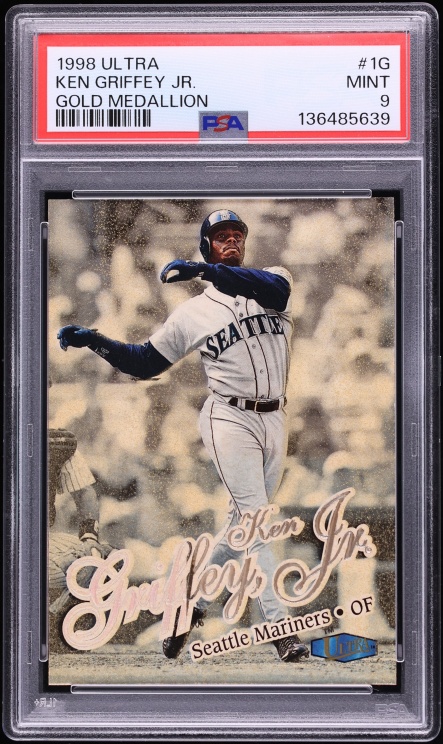 1998 Ultra Gold Medallion Ken Griffey Jr. #1G PSA 9 MINT - Photo 1