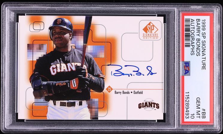 1999 SP Signature Edition Barry Bonds AUTO #BB PSA 10 GEM MINT - Photo 1