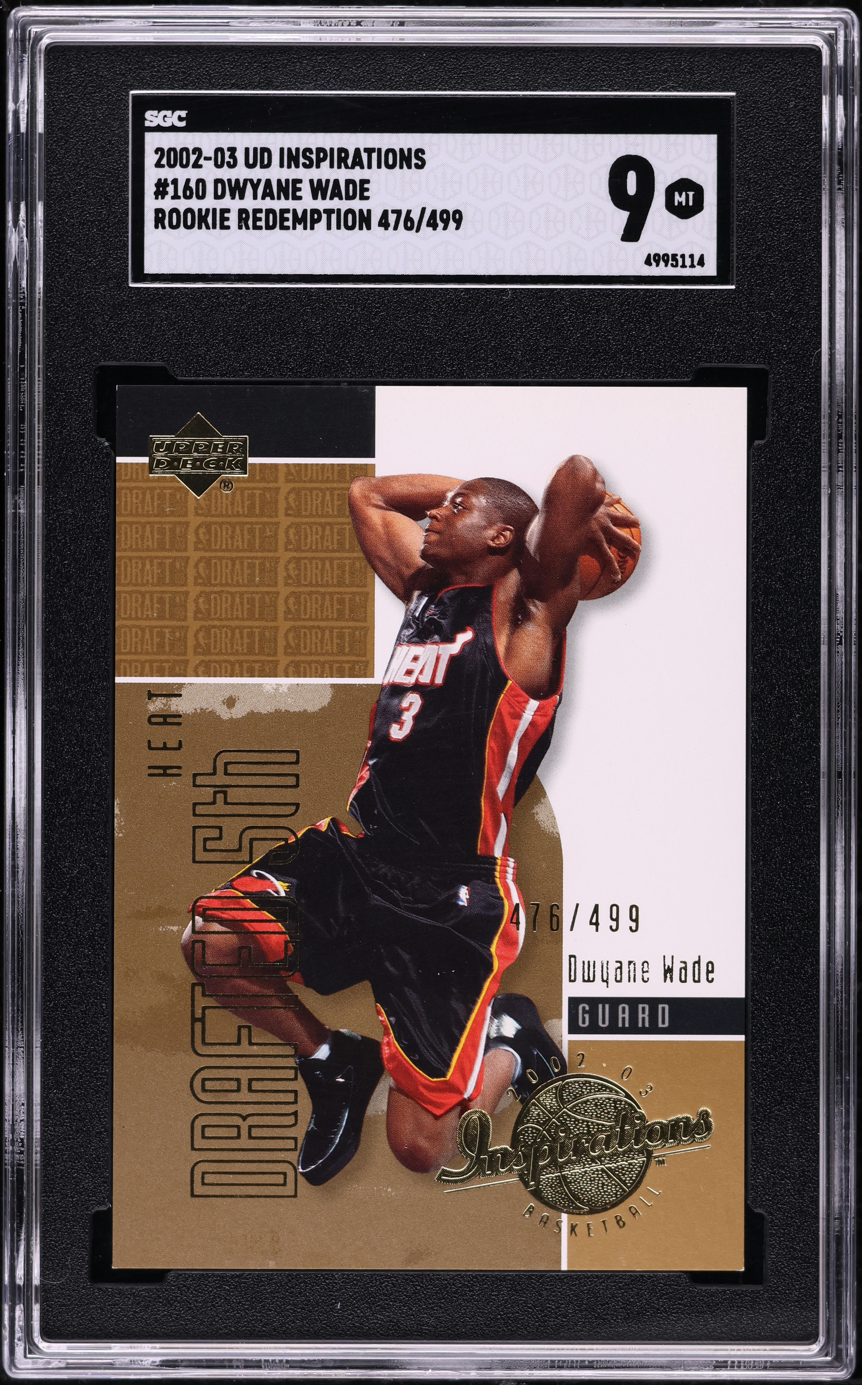 2002 Upper Deck Inspirations Redemption Dwyane Wade ROOKIE