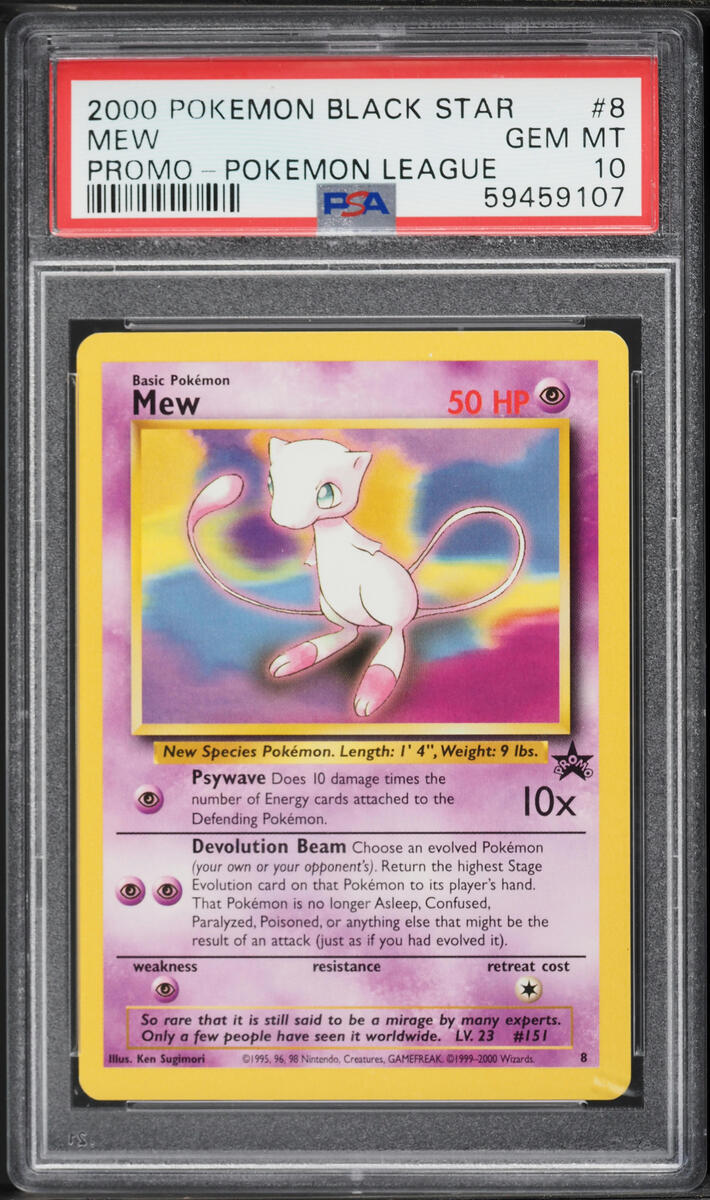 2000 Pokemon League Black Star Promo Mew #8 PSA 10 GEM MINT