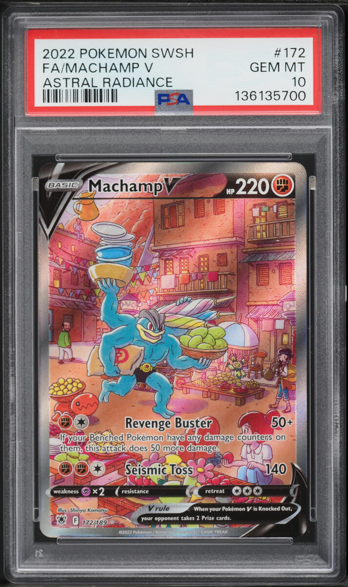 2022 Pokemon Sword & Shield Astral Radiance Alt Art Machamp V #172 PSA 10 GEM MINT