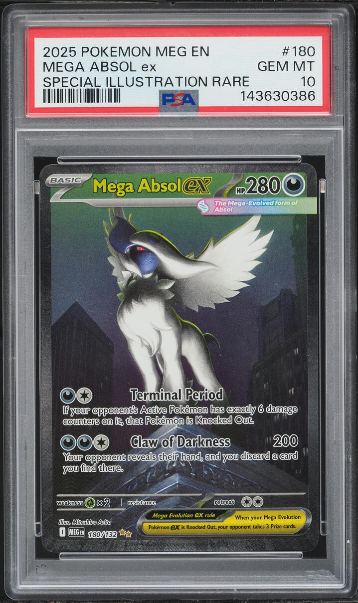 2025 Pokemon Mega Evolution SIR Mega Absol EX #180 PSA 10 GEM MINT