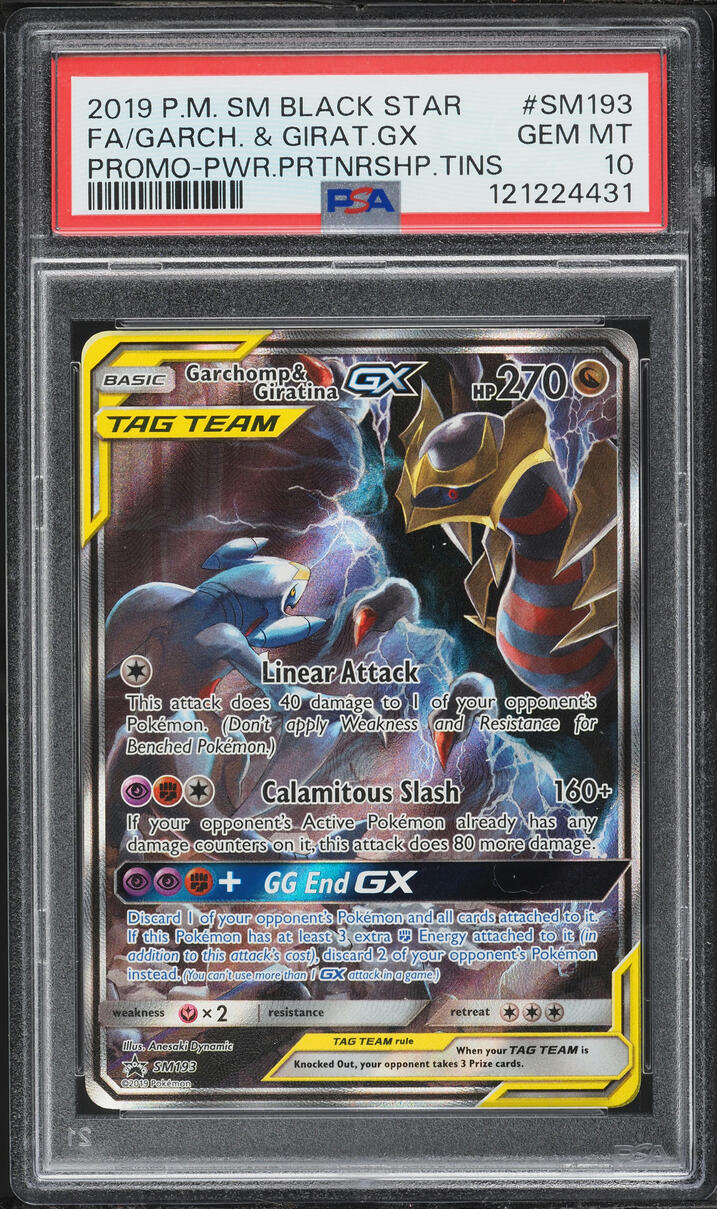 2019 Pokemon SM Promo Power Partnership Tin Garchomp & Giratina GX #SM193 PSA 10 GEM MINT