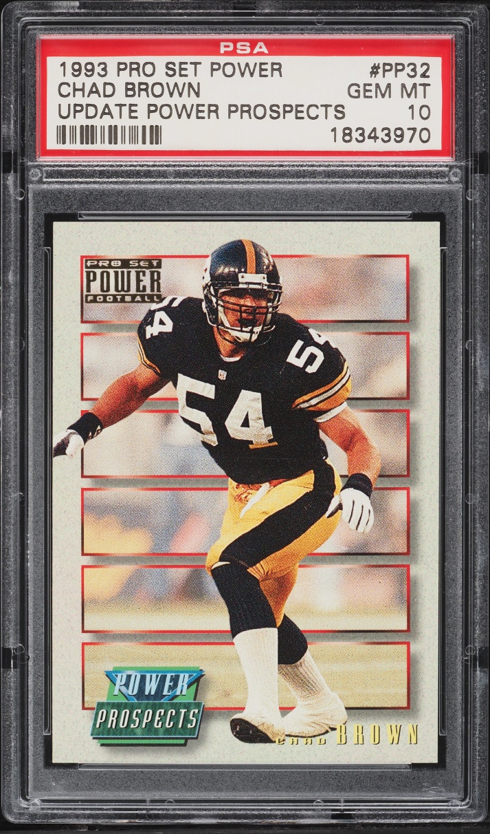 1993 Pro Set Power Update Power Prospects Chad Brown ROOKIE #PP32 PSA 10 GEM MINT