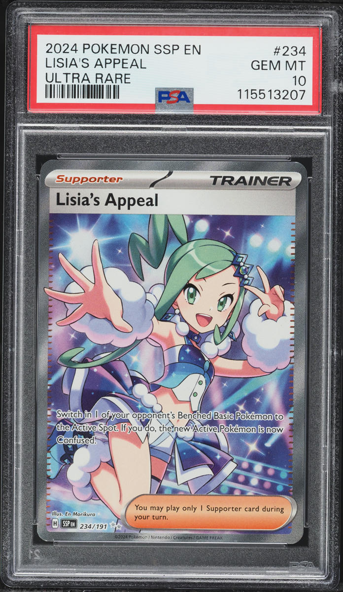 2024 Pokemon Scarlet & Violet Surging Sparks Full Art Lisia's Appeal #234 PSA 10 GEM MINT