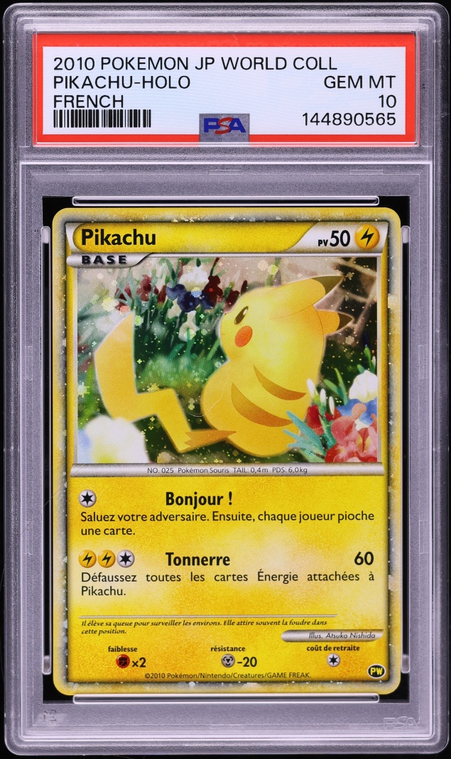 2010 Pokemon French World Collection Holo Pikachu PSA 10 GEM MINT
