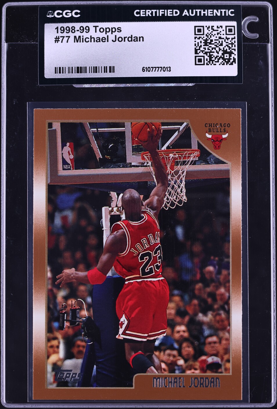 1998 Topps Basketball Michael Jordan #77 CGC AUTH