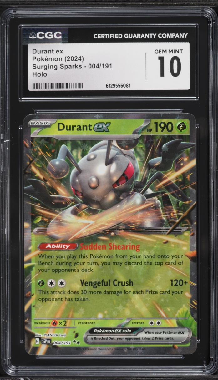 2024 Pokemon Scarlet & Violet Surging Sparks Holo Durant ex #4 CGC 10 GEM MINT