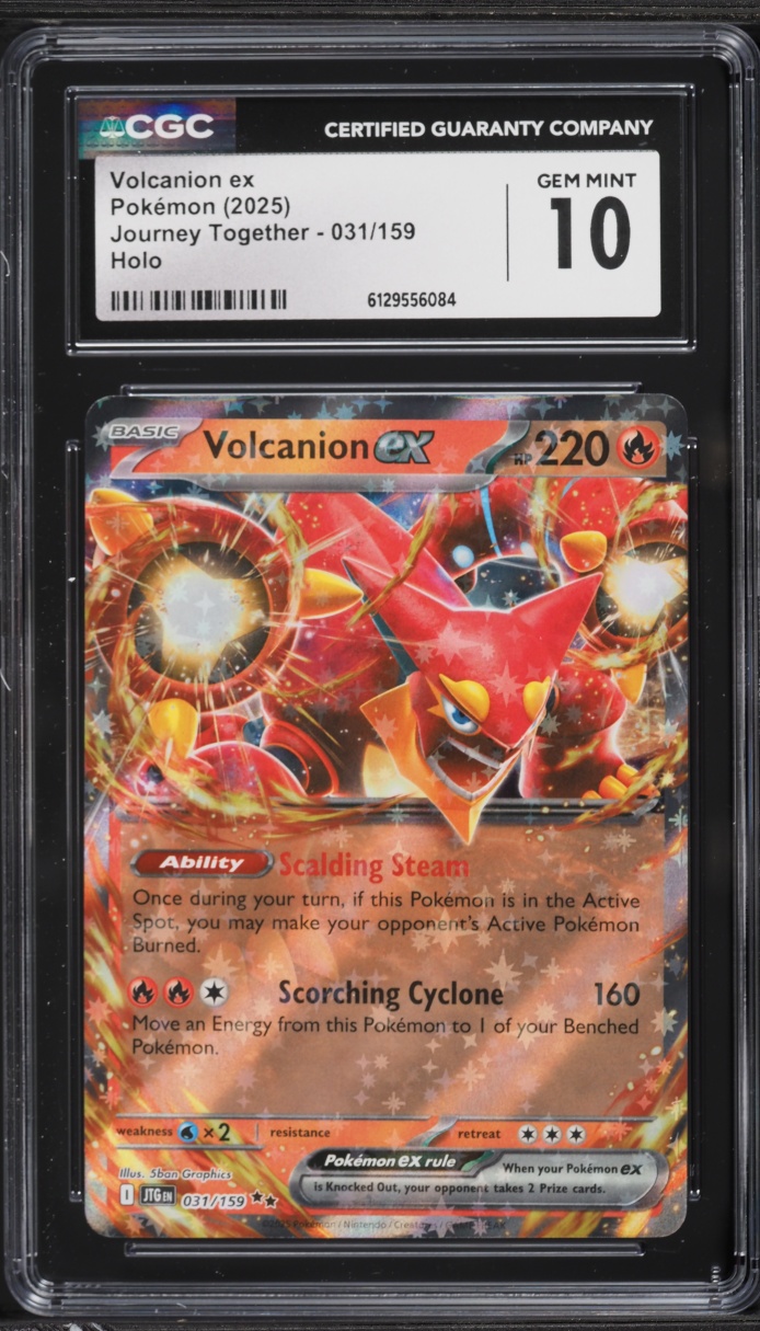 2025 Pokemon Scarlet & Violet Journey Together Holo Volcanion ex #31 CGC 10 GEM MINT