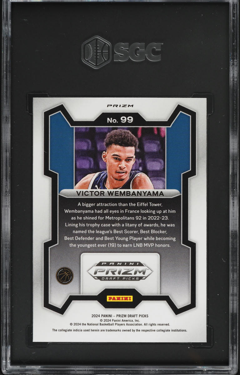 2024 Panini Prizm Draft Picks Silver Victor Wembanyama #99 SGC 9.5 MINT+