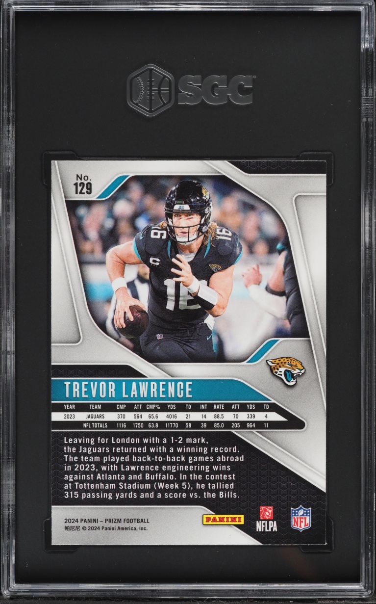 2024 Panini Prizm Trevor Lawrence #129 SGC 10 GEM MINT