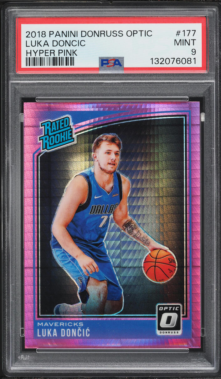 2018 Donruss Optic Hyper Pink Luka Doncic ROOKIE #177 PSA 9 MINT