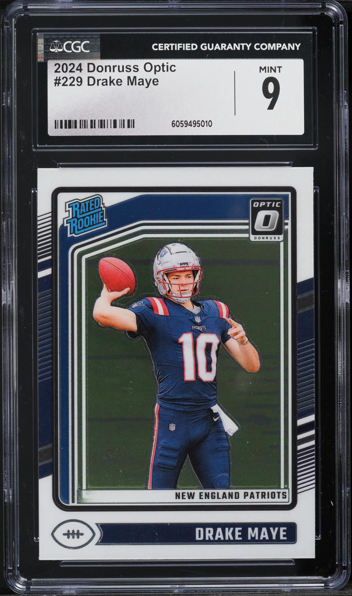 2024 Donruss Optic Drake Maye ROOKIE #229 CGC 9 MINT