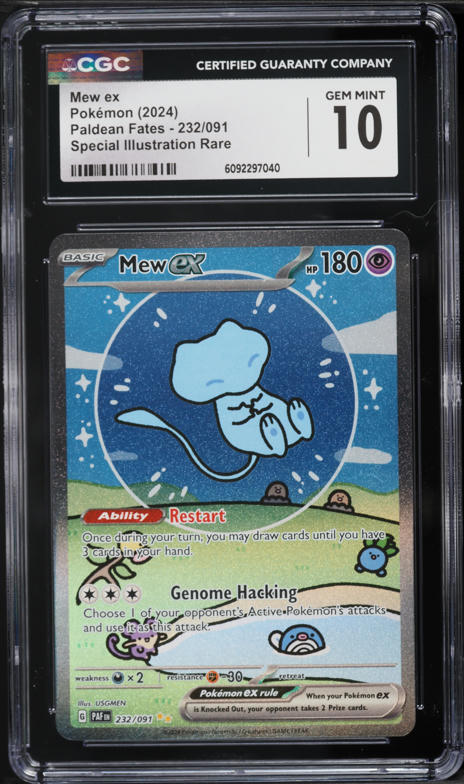 2024 Pokemon Scarlet & Violet Paldean Fates SIR Mew ex #232 PSA 10