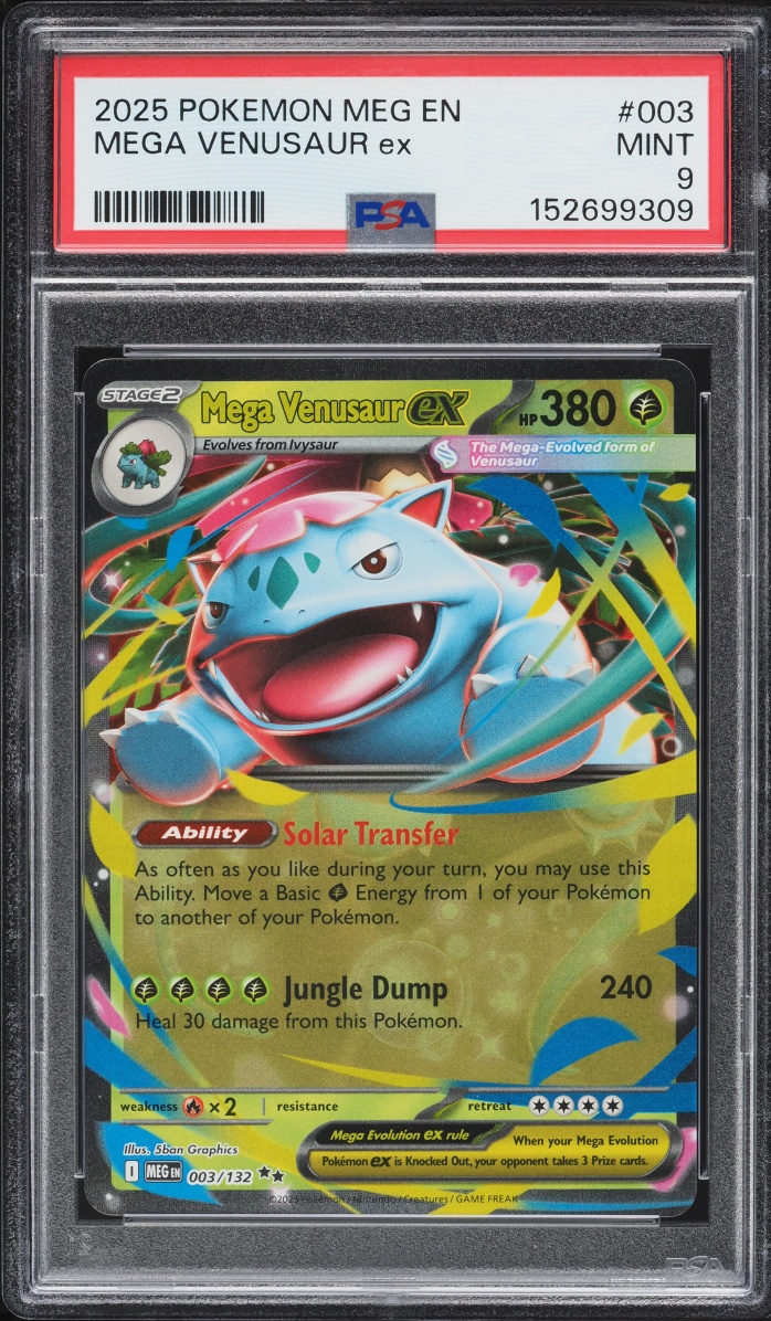 2025 Pokemon Mega Evolution Holo Mega Venusaur ex #3 PSA 9 MINT