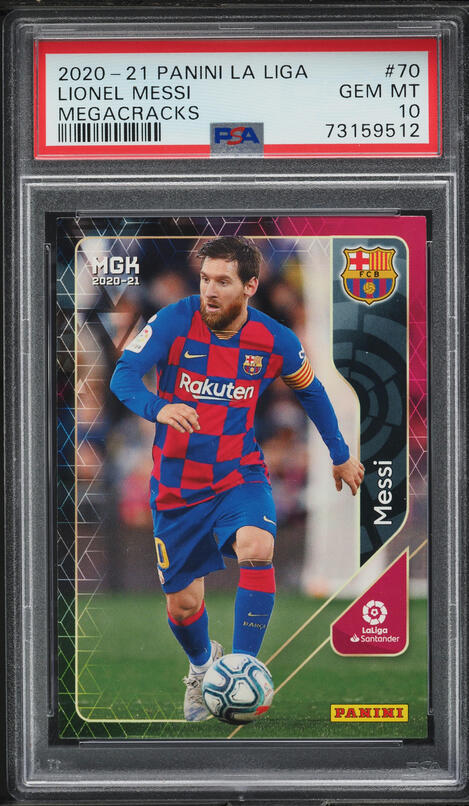 2007 Panini Mega Cracks Lionel Messi #69 PSA 8 NM-MT on