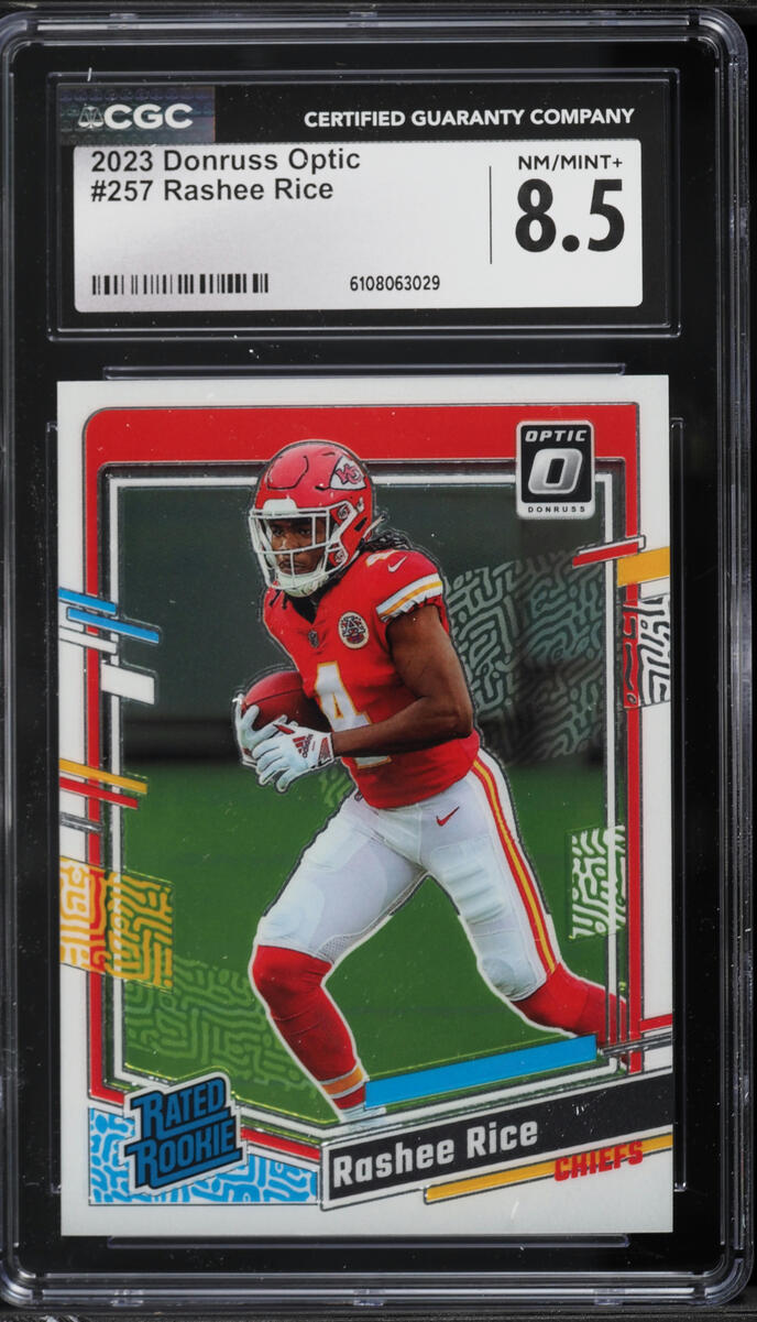2023 Donruss Optic Rashee Rice ROOKIE #257 CGC 8.5 NM-MT+ on Fanatics ...
