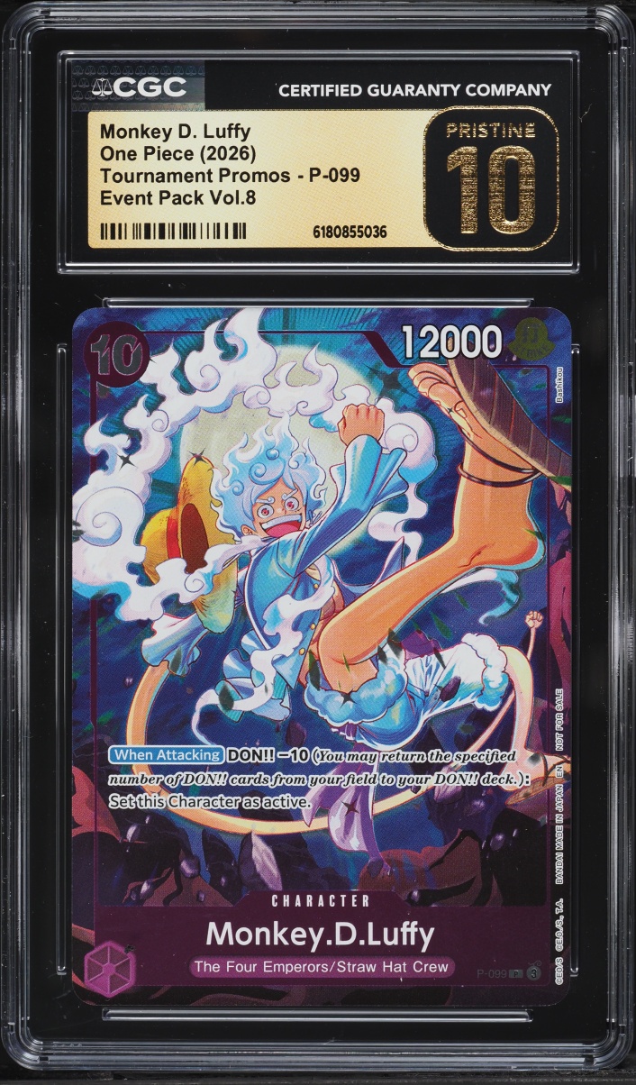 2026 One Piece Tournament Promo Event Pack Vol. 8 Monkey D. Luffy #P-099 CGC 10 PRISTINE
