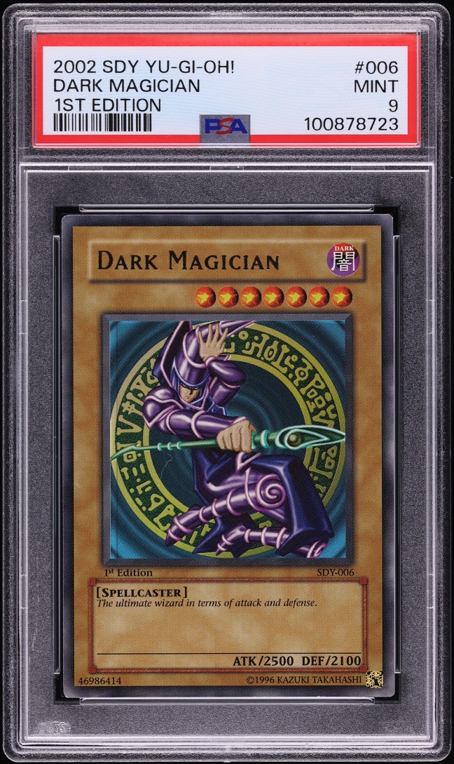 2002 Yu-Gi-Oh! Starter Deck Yugi 1st Edition Dark Magician #SDY-006 PSA 9 MINT