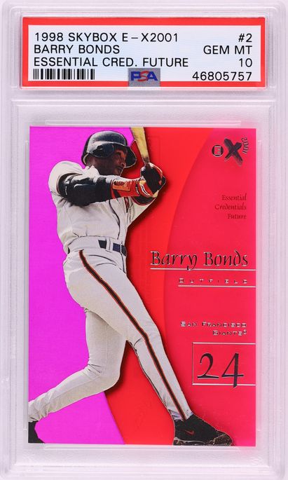 1998 Skybox E-X2001 Essential Credentials Future Barry Bonds /99 #2 PSA 10 GEM MINT