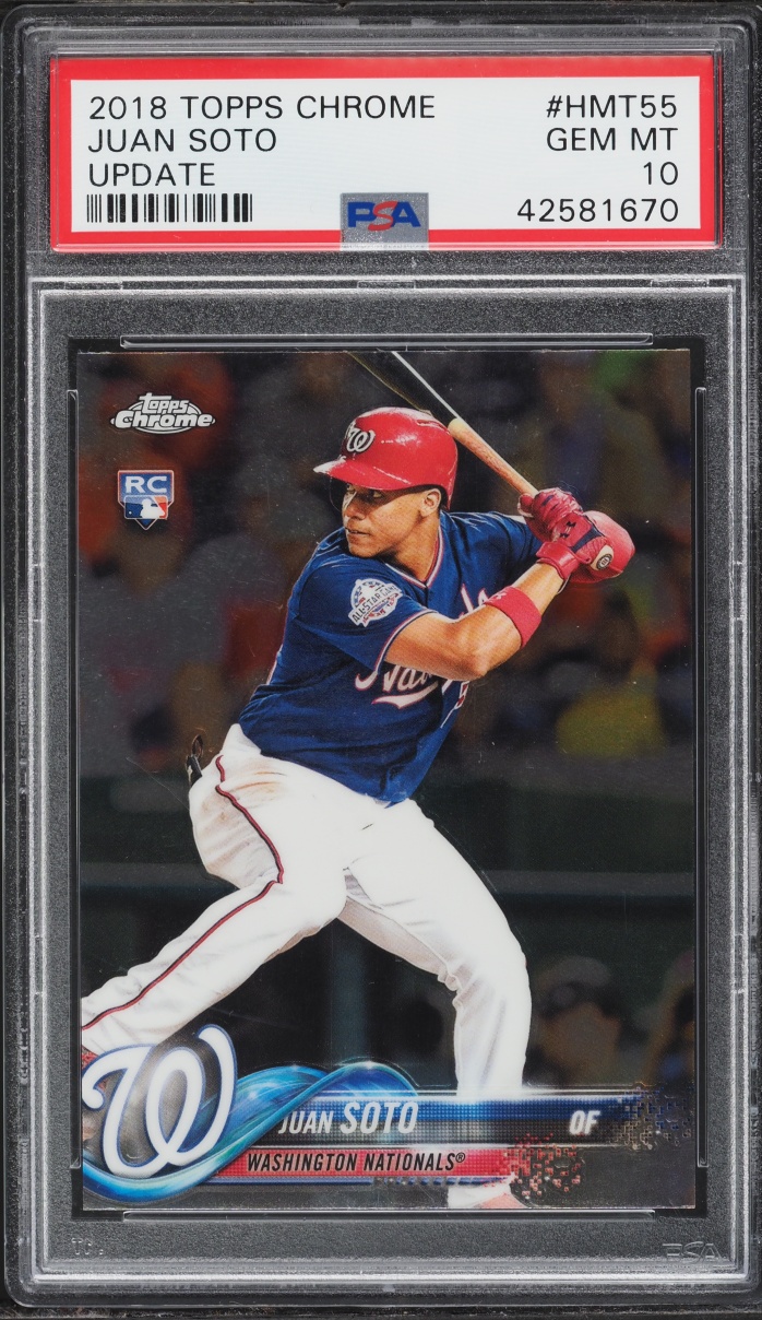 2018 Topps Chrome Update Juan Soto ROOKIE #HMT55 PSA 10 GEM MINT