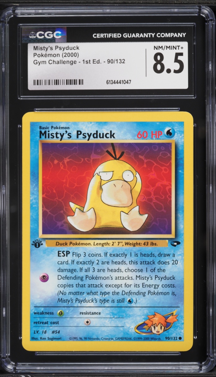 2000 Pokemon Gym Challenge 1st Edition Misty's Psyduck #90 CGC 8.5 NM-MT+