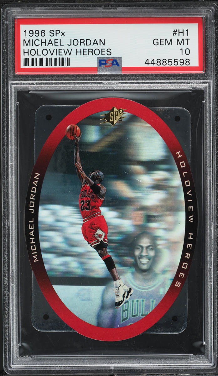 1996 SPx Holoview Heroes Die-Cut Michael Jordan #H1 PSA 10 GEM MINT