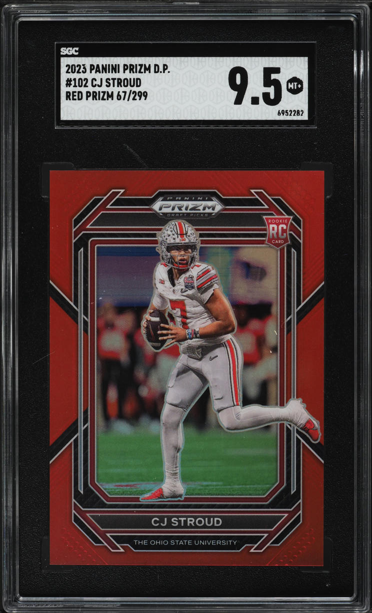 2023 Panini Prizm Draft Picks Red C.J. Stroud ROOKIE /299 #102 SGC 9.5 MINT+
