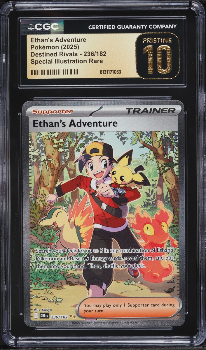 2025 Pokemon Scarlet & Violet Destined Rivals SIR Ethan's Adventure #236 CGC 10 PRISTINE