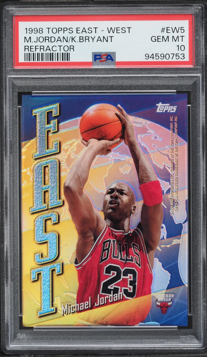 1998 Topps East & West Refractor Michael Jordan Kobe Bryant #EW5 PSA 10 GEM MINT