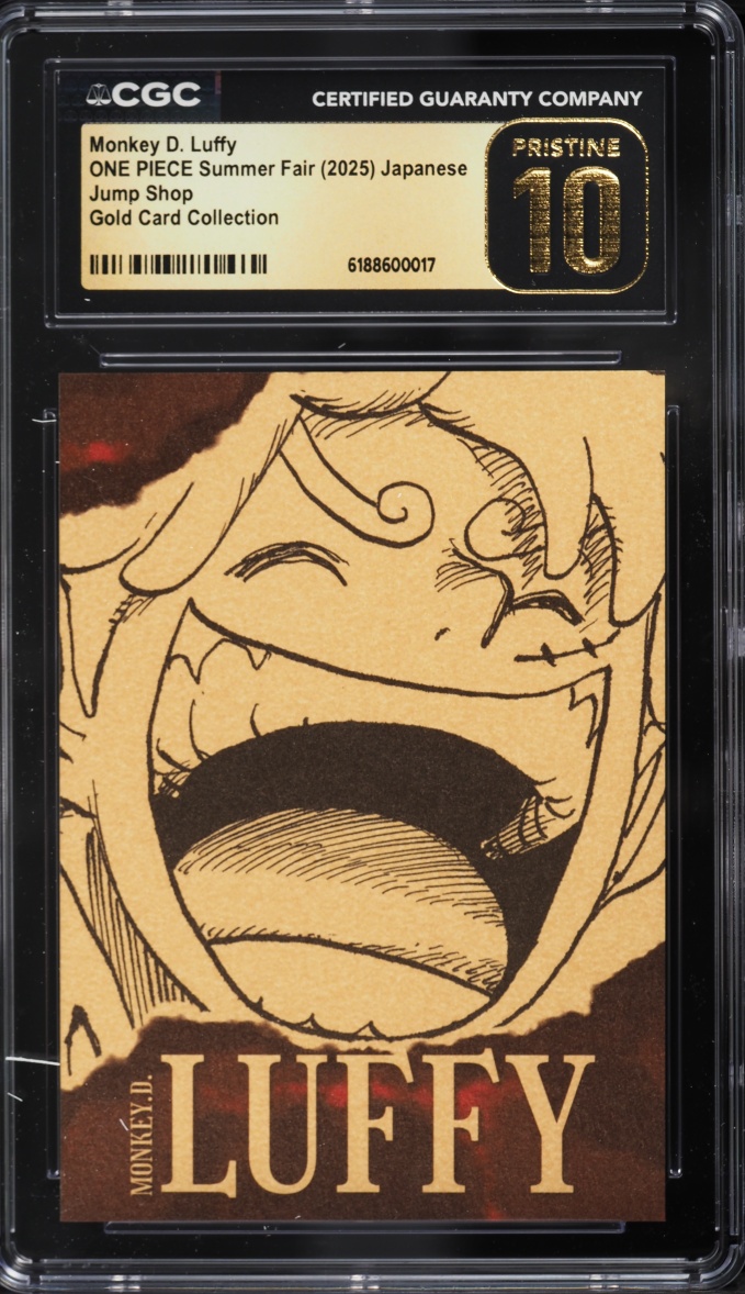 2025 One Piece Japanese Summer Fair Gold Card Collection Monkey D. Luffy CGC 10 PRISTINE