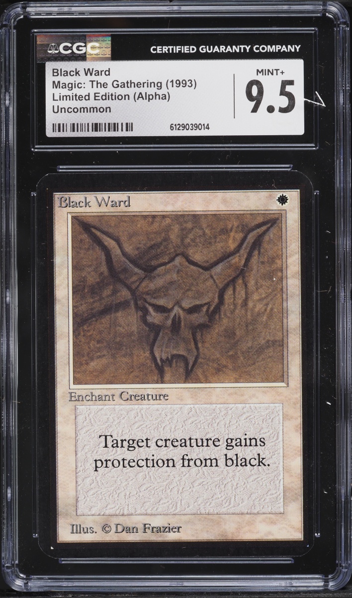 1993 Magic The Gathering MTG Alpha Black Ward CGC 9.5 MINT+