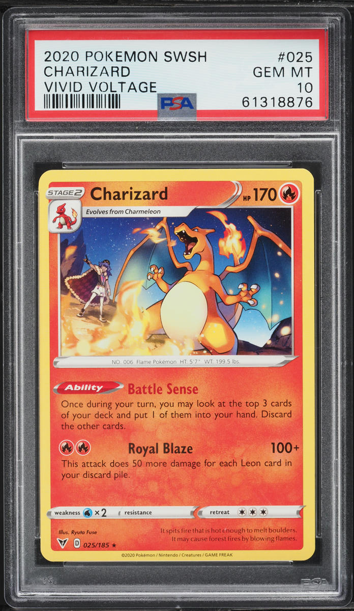 2020 Pokemon Sword & Shield Vivid Voltage Charizard #25 PSA 10 GEM MINT