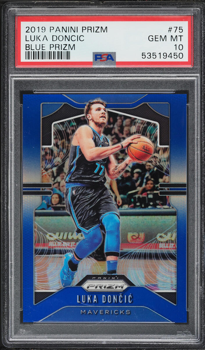 2019 Panini Prizm Blue Luka Doncic /199 #75 PSA 10 GEM MINT