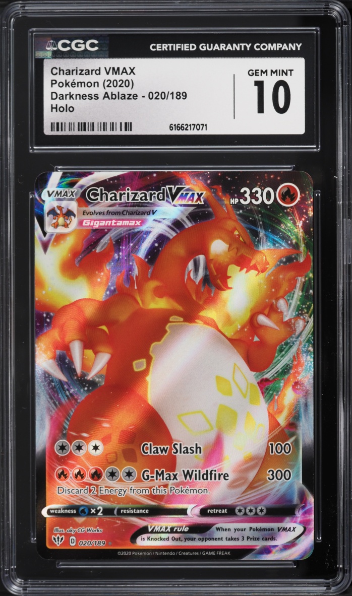 2020 Pokemon Sword & Shield Darkness Ablaze Alt Art Charizard VMAX #20 CGC 10 GEM MINT