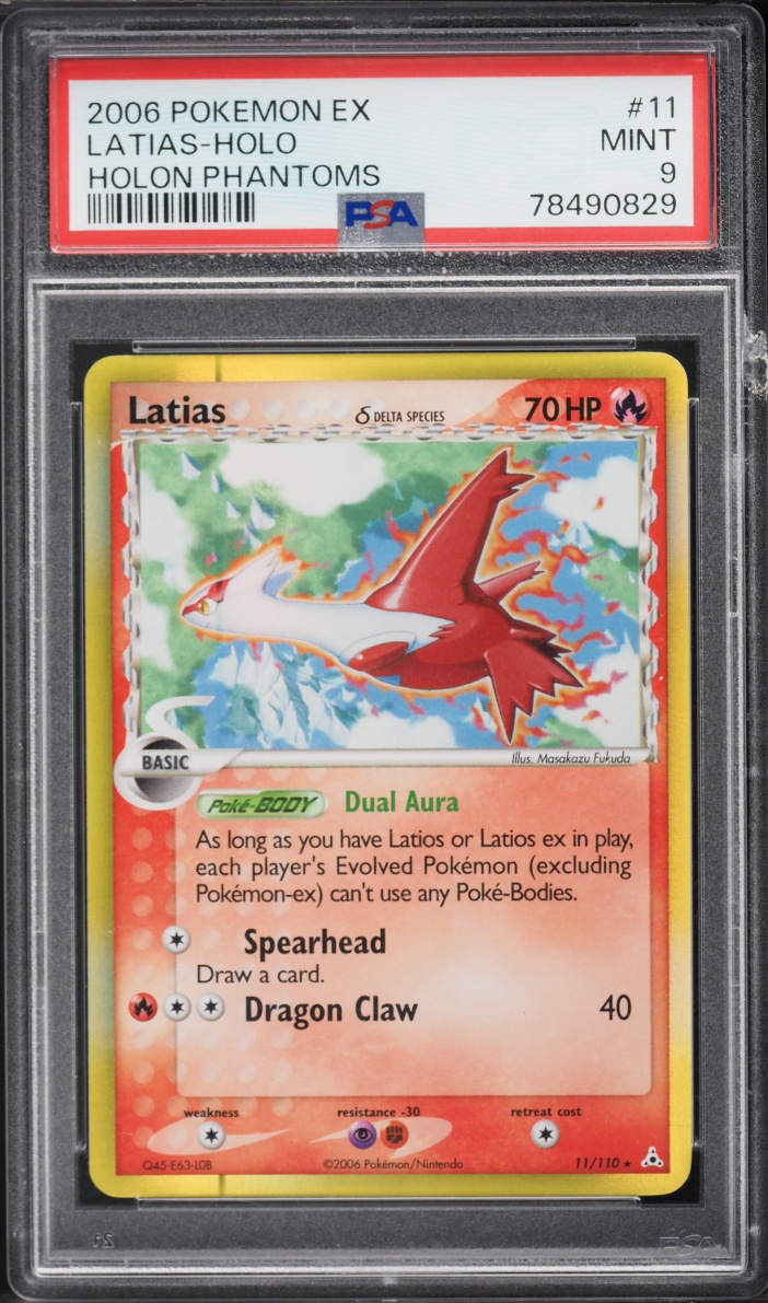 2006 Pokemon EX Holon Phantoms Holo Latias #11 PSA 9 MINT