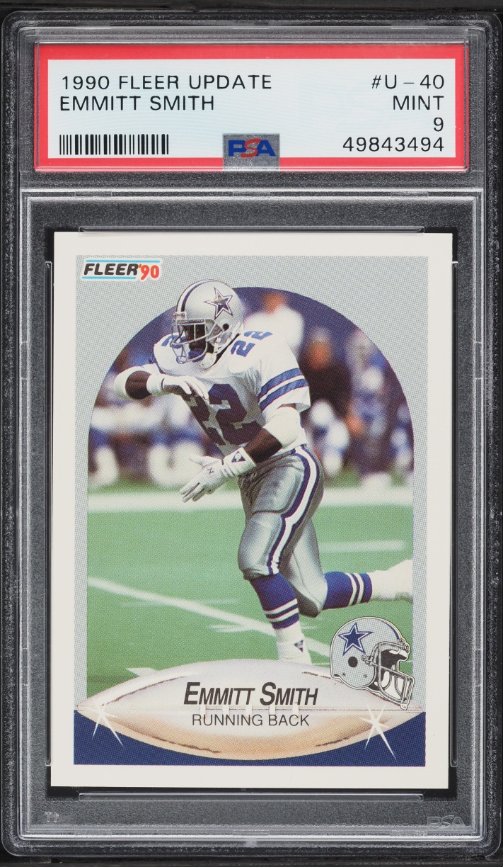 1990 Fleer Update Emmitt Smith #U-40 PSA 9 MINT