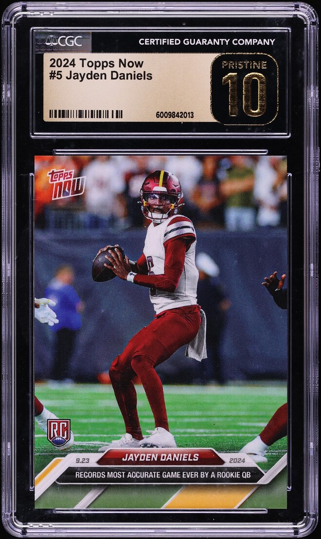 2024 Topps Now Jayden Daniels ROOKIE #5 CGC 10 PRISTINE