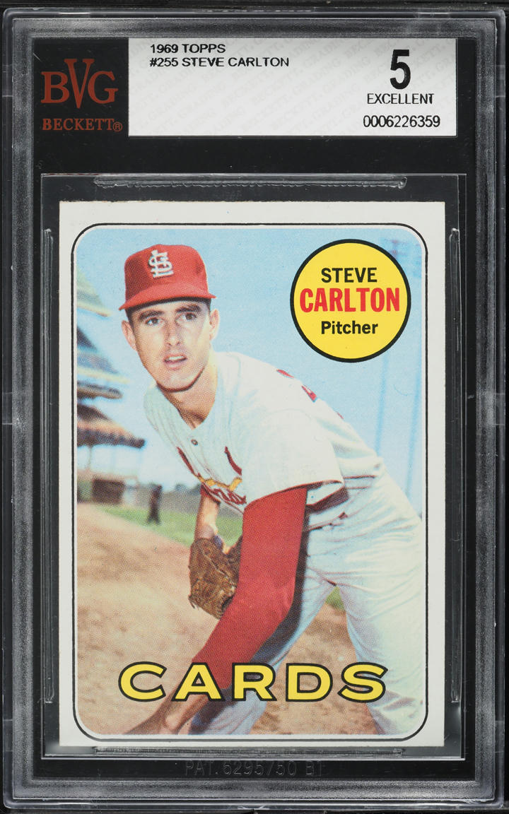 1969 Topps Steve Carlton #255 BVG 5 EX