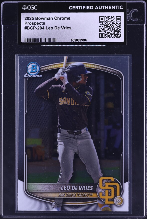 2025 Bowman Chrome Purple Geometric Refractor Zac Veen ROOKIE /250