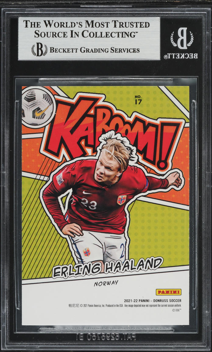 2021 Donruss Kaboom! Erling Haaland #17 BGS 8.5 NM-MT+ - Photo 2