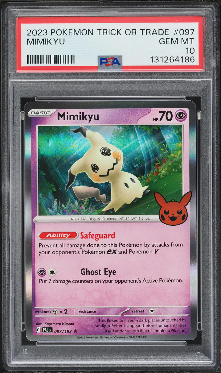 2023 Pokemon Scarlet & Violet Trick Or Trade Mimikyu #97 PSA 10 GEM MINT