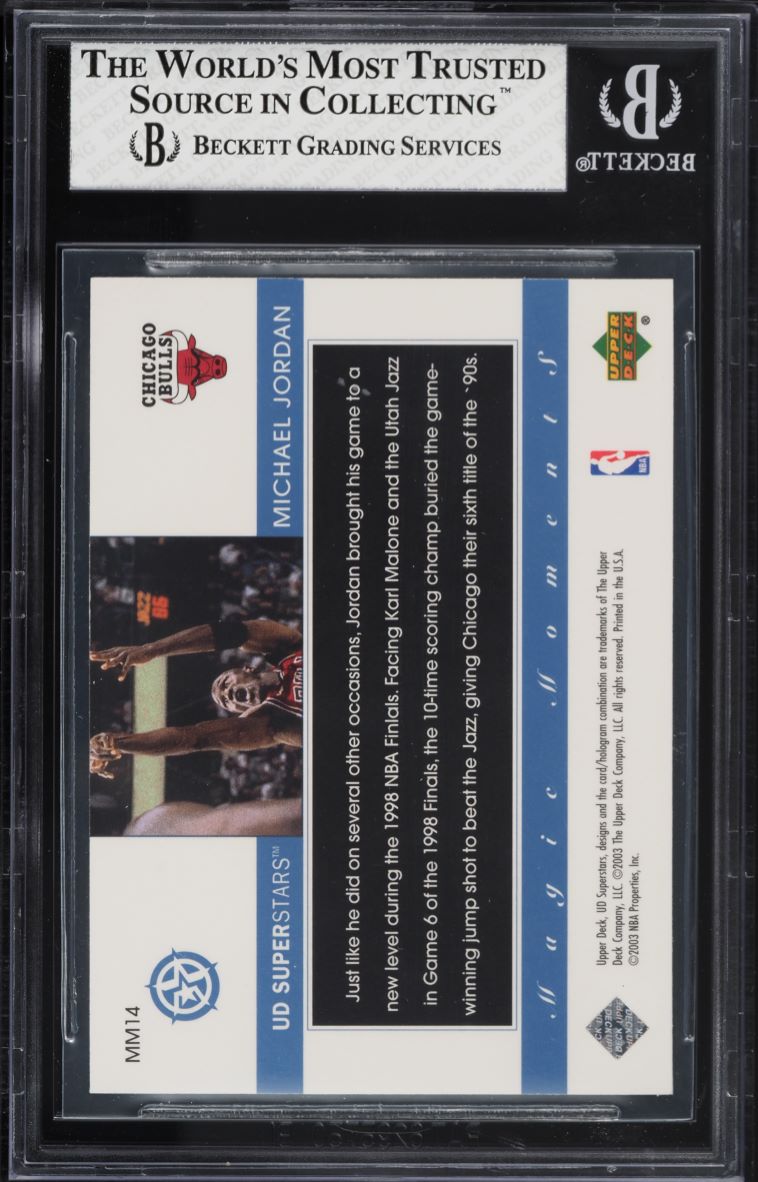 2002 Upper Deck Superstars Magic Moments Michael Jordan #MM14 BGS 8 NM-MT