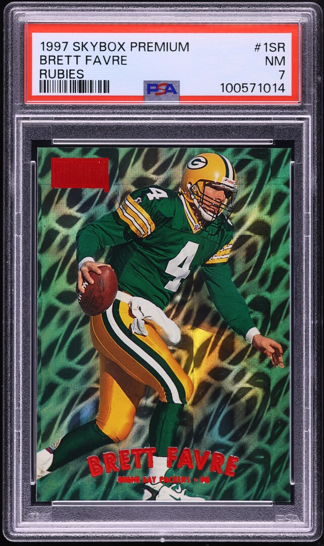 1997 Skybox Premium Rubies Brett Favre /50 #1SR PSA 7 NRMT